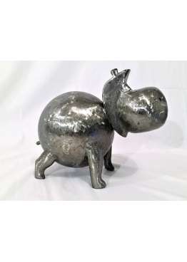Hippopotame Metal brut