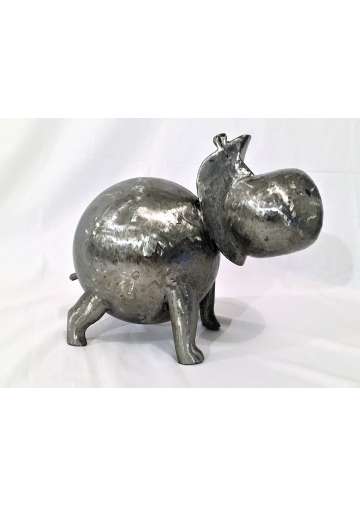 Hippopotame Metal brut